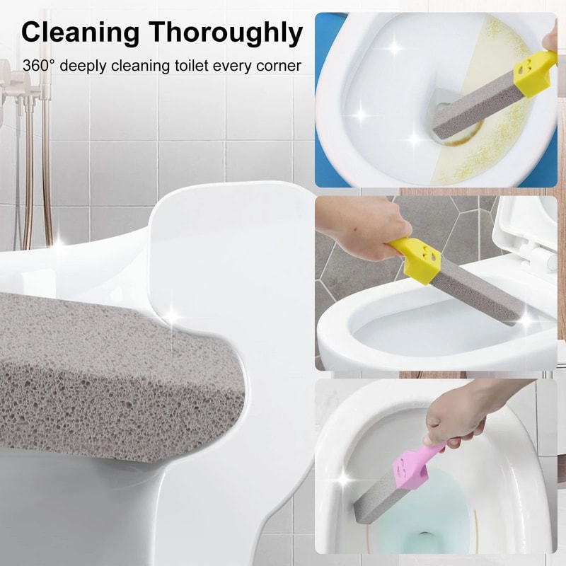 Pumice Stone Toilet Cleaner Hard Stain Remover With Heavy Duty Handle 5