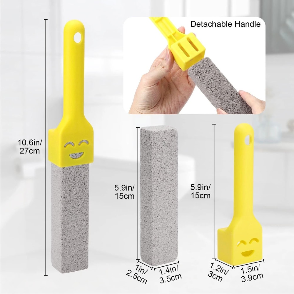 Pumice Stone Toilet Cleaner Hard Stain Remover With Heavy Duty Handle 7