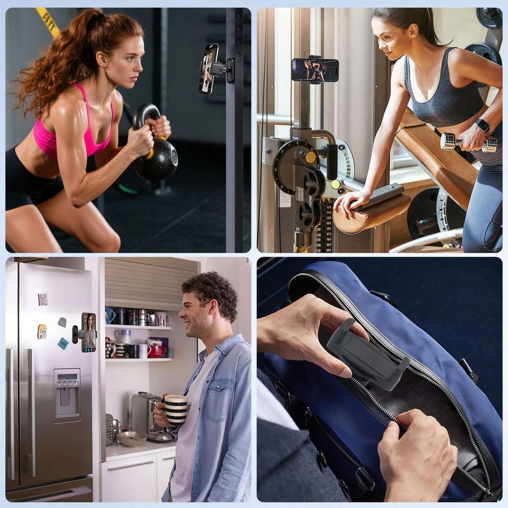 Adjustable Magnetic Phone Holder For Gym Golf Cart Fitness Equipment 2