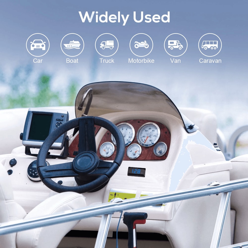 Voltage Gauge Digital LED Voltmeter Panel Meter For Automotive And Motorcycle Use 1