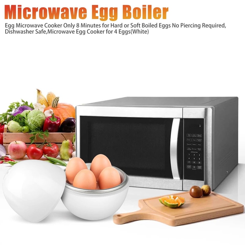 Egg Boiler Cooker For Microwave Fast Hard Or Soft Boiled Eggs Steamer Kitchen Pod 7