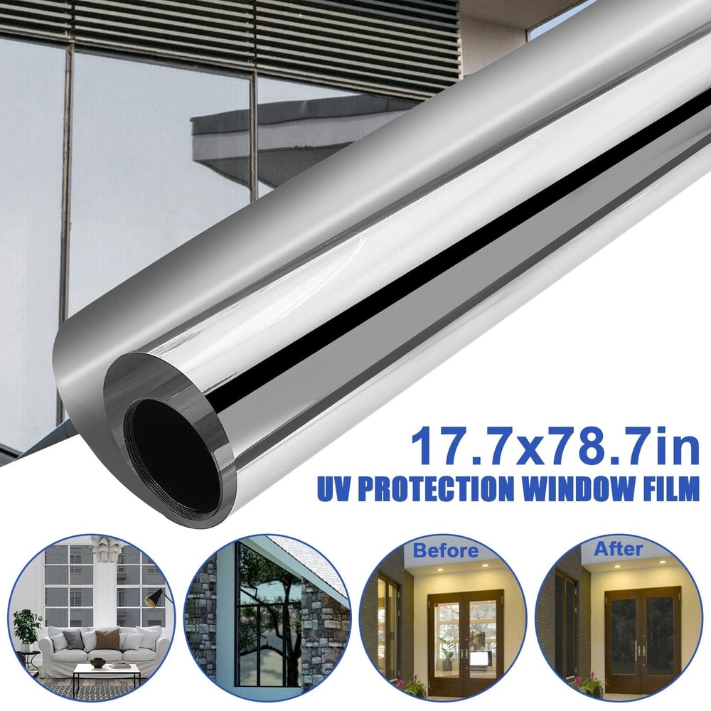 Heat Control Mirror Window Film Privacy Tint UV Reflective Sun Protection 1