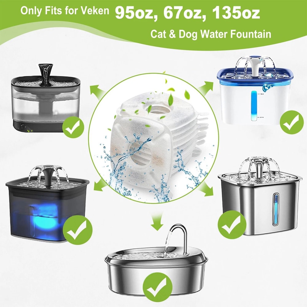 Replacement Filters Pet Water Fountain Filters Sponges 1