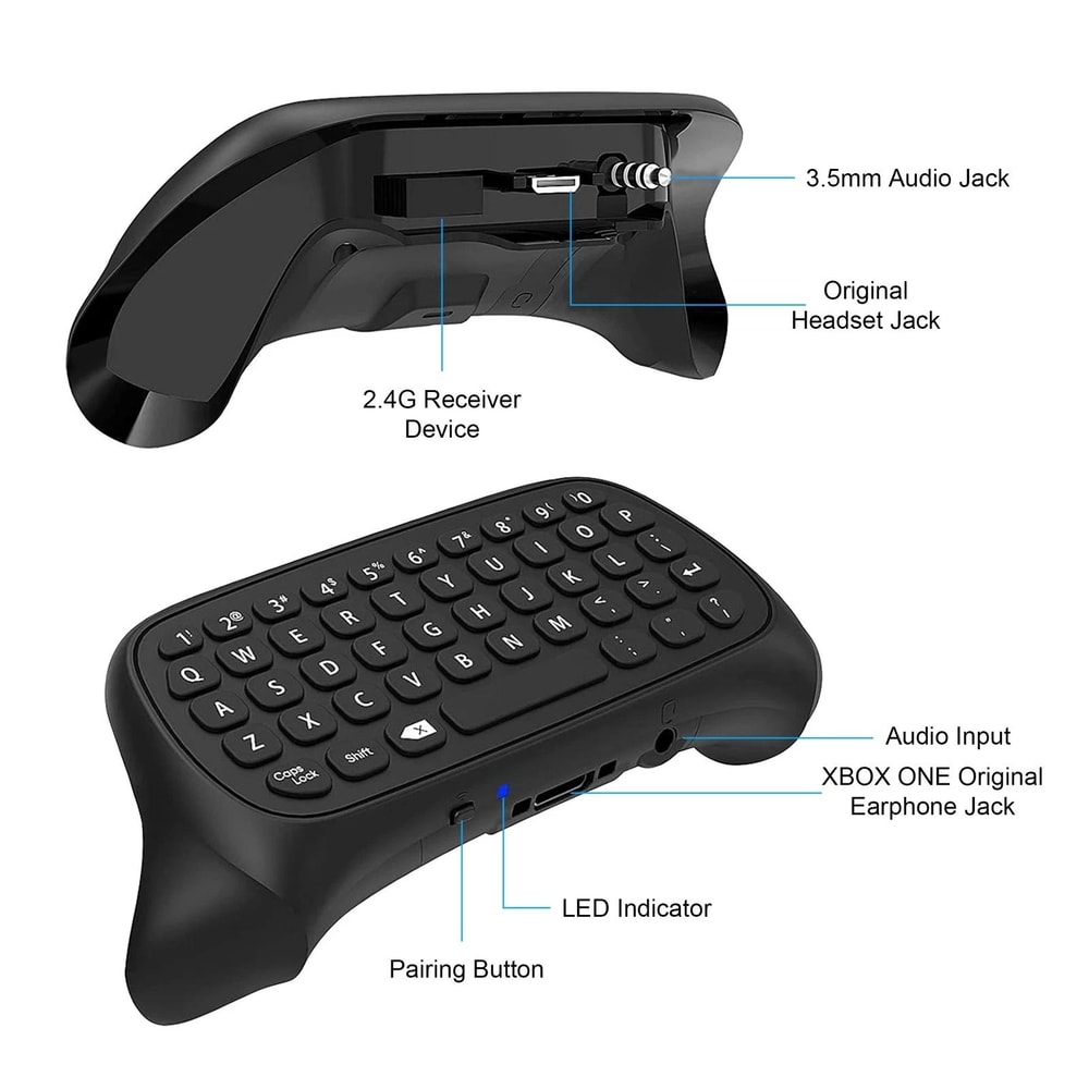 Wireless Keyboard Chatpad Game Controller Text Chat 5