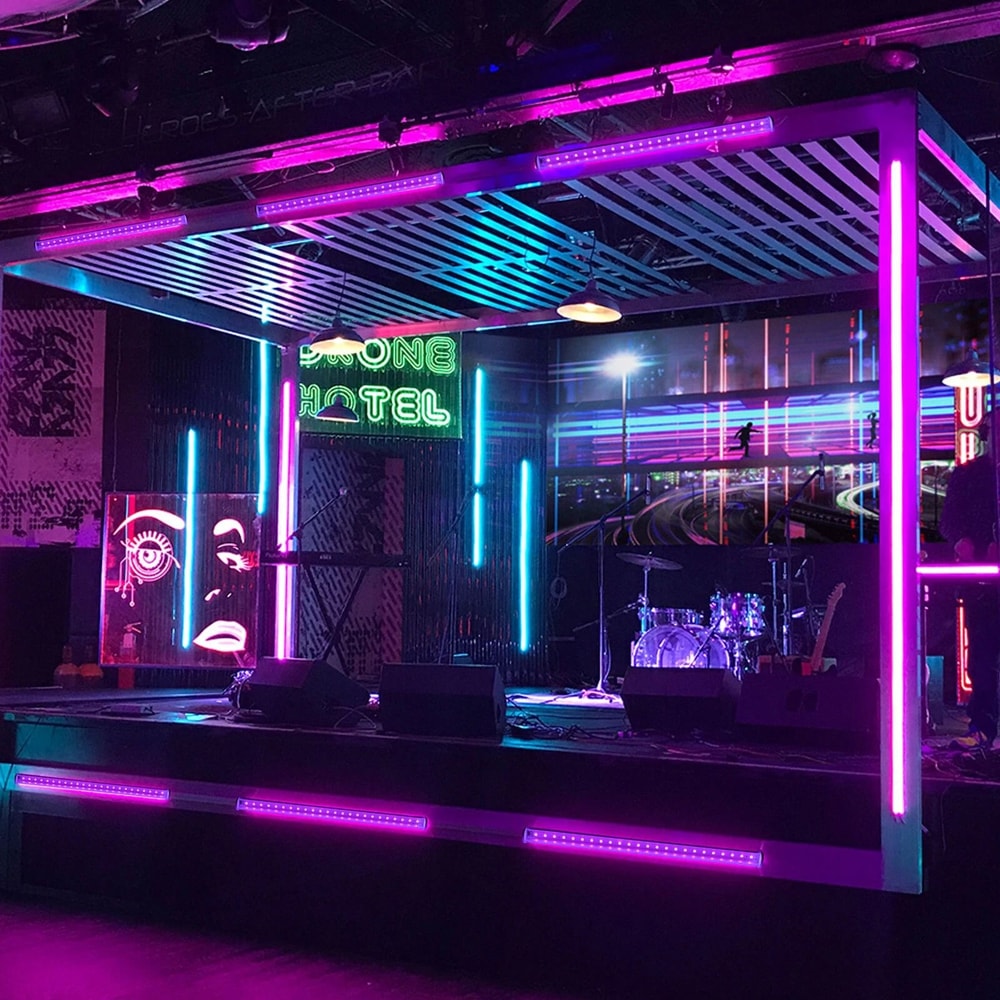 Ultraviolet LED Black Light UV Strip Lamp Bar Fixtures Party Lighting Plugin Strip 4