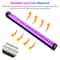 Ultraviolet LED Black Light UV Strip Lamp Bar Fixtures Party Lighting Plugin Strip 8