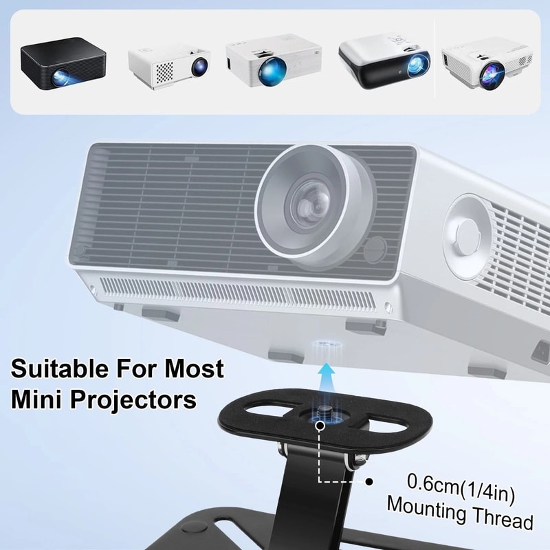 Compact Projector Mount Ceiling Or Table Stand Universal Compatibility 6