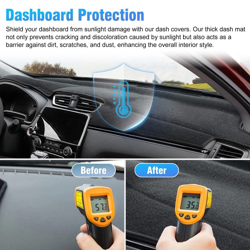 Mat Dashboard Pad Car Dash Cover Dash Mat Protector Anti Glare Cover Sun And Heat Shield 8