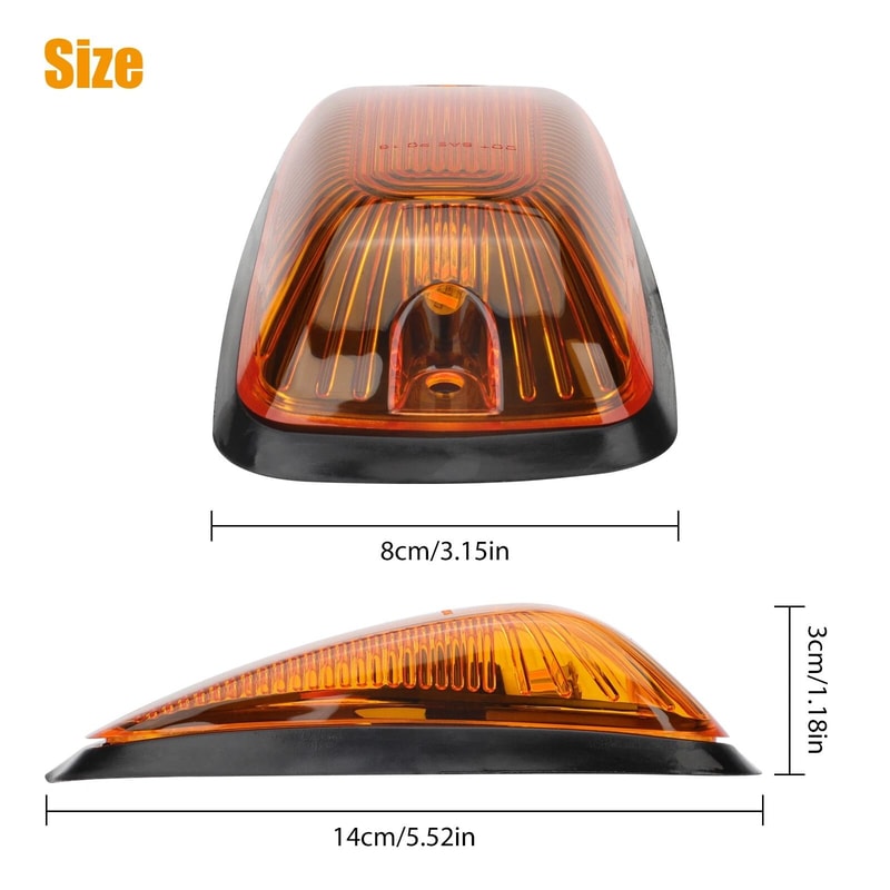 Roof Lights Amber LED Cab Marker Roof Top Running Light Waterproof High Visibility Clearance Lights 2