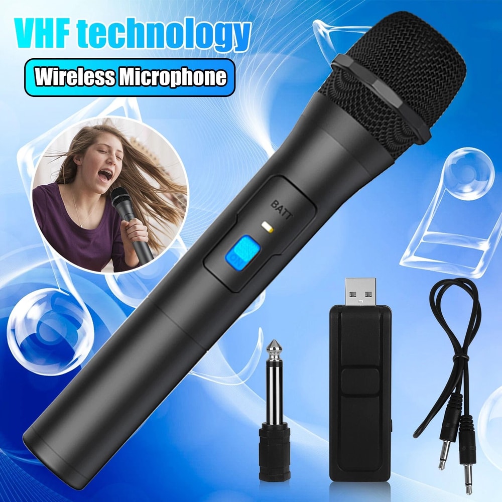 Wireless Mic Professional Handheld Microphone System USB Receiver 4