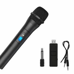 wireless mic, professional handheld microphone system, usb receiver,