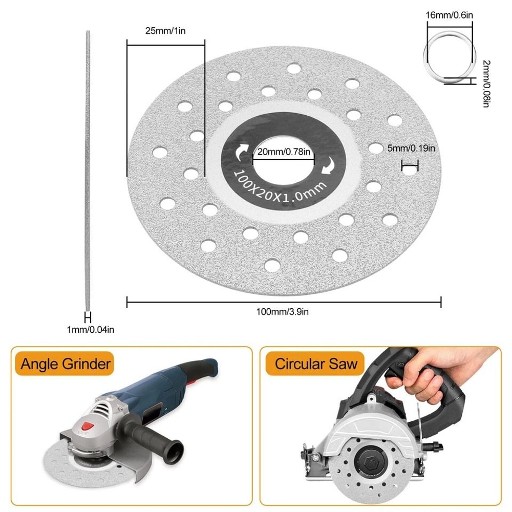 Diamond Tile Cutting Saw Blade Rock Slab Grinding Disc MultiSurface Use 3