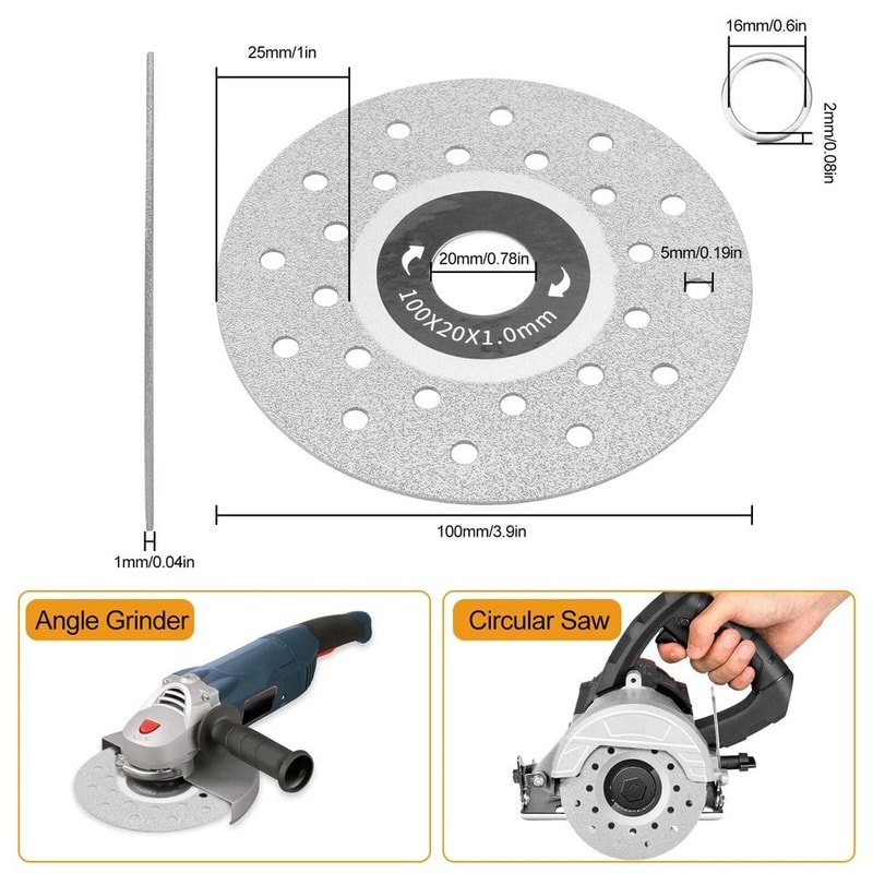 Diamond Tile Cutting Saw Blade Rock Slab Grinding Disc MultiSurface Use 3