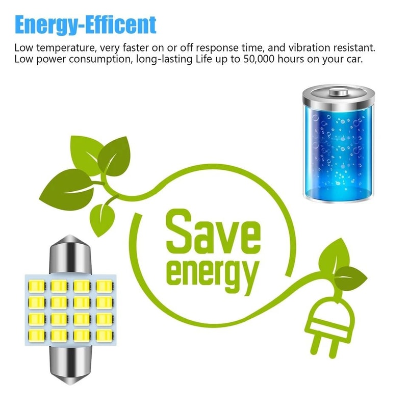 White LED Dome Map Interior Bulbs SMD Car Light Upgrade 1