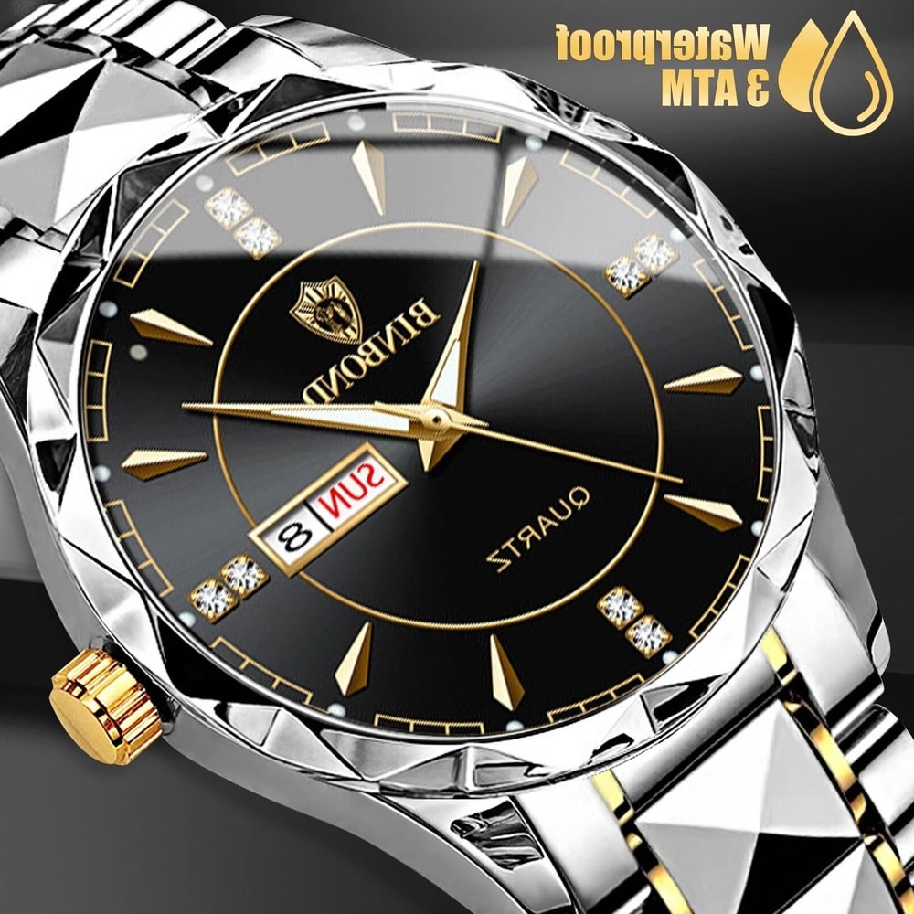 Classic Business Wristwatch Men Watch Stainless Steel Waterproof 2