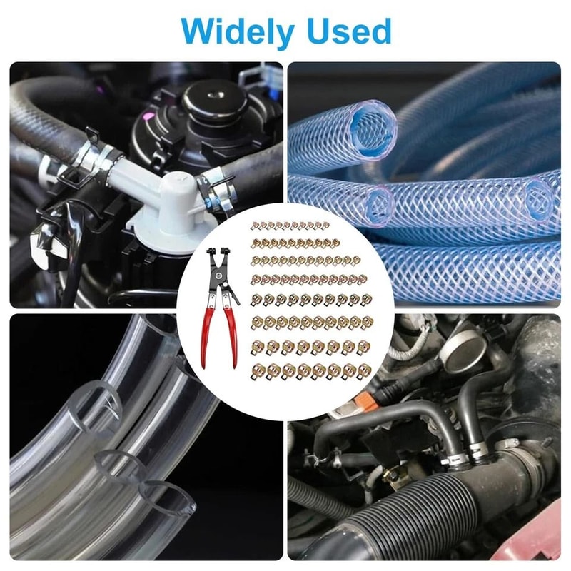 Durable Adjustable Hose Clamp Kit 80Piece Assortment For Automotive And Plumbing 2