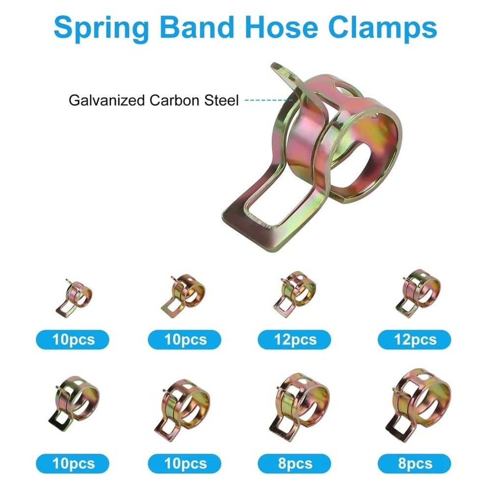 Durable Adjustable Hose Clamp Kit 80Piece Assortment For Automotive And Plumbing 5