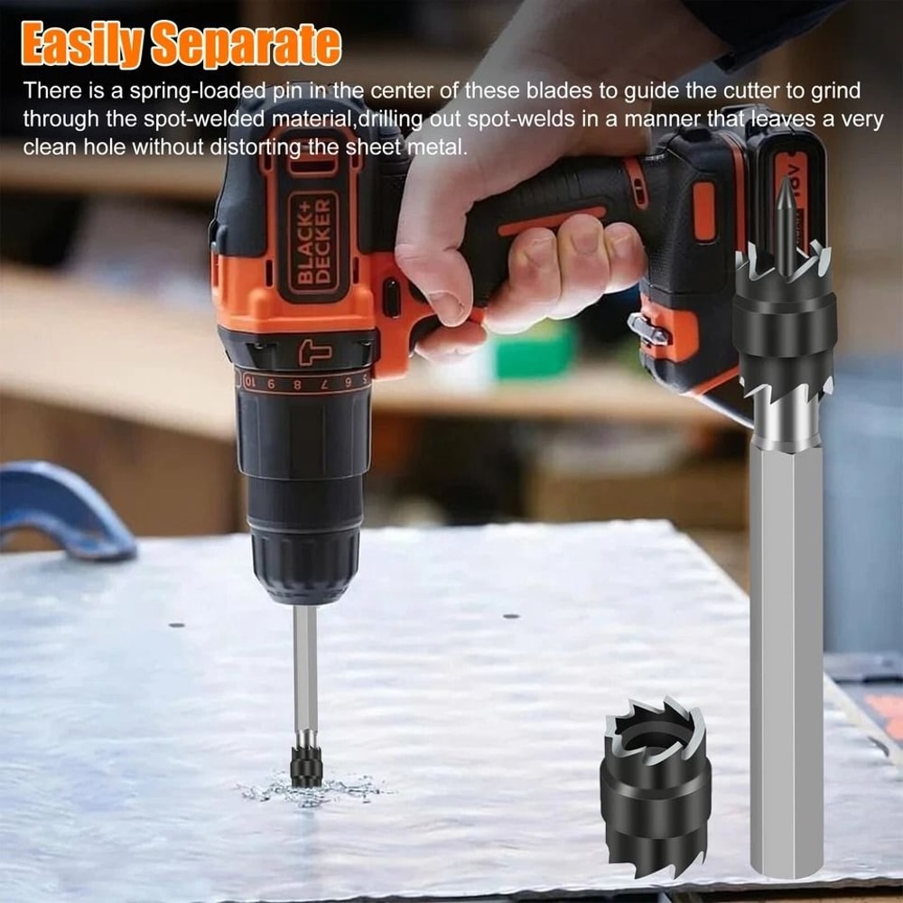 Rotary Spot Weld Cutter Bits Double Sided Remover Drill HighSpeed Steel Tool For Stainless Steel Al 6