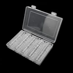 clear coin holder capsules case for coins, durable storage box