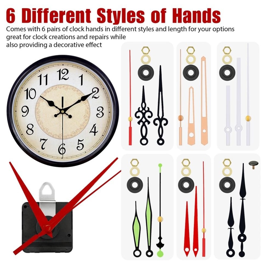 DIY Clock Repair Kit With Silent Movement Clock Styles 7