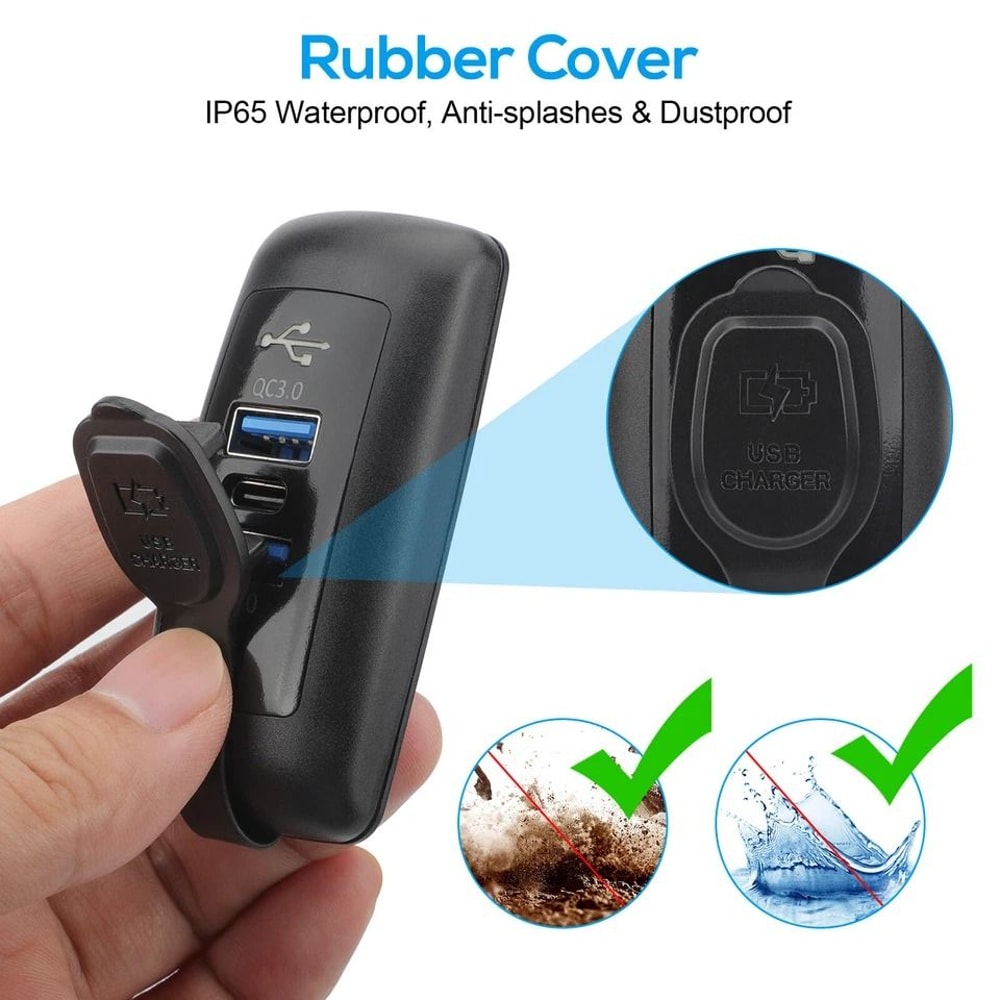 Car Boat Dual USB Fast Charger Outlet Panel Power Socket 5