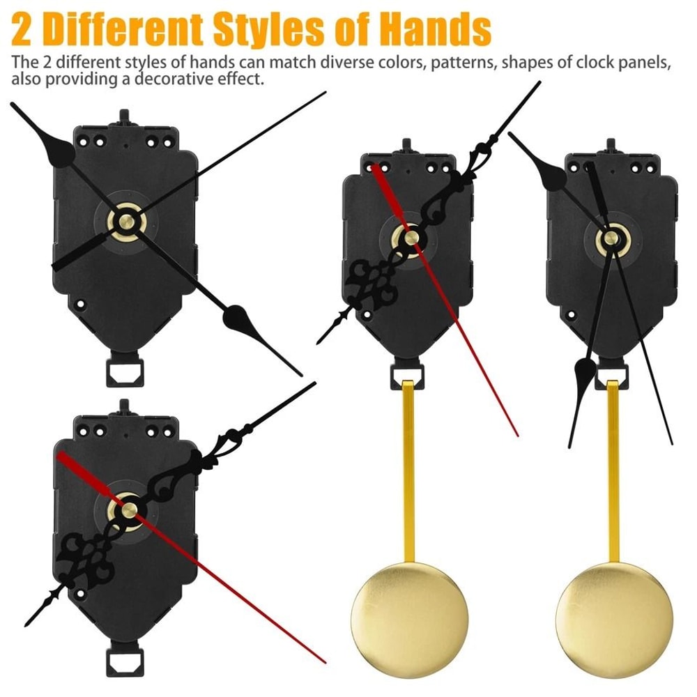 DIY Silent Wall Clock Movement Kit Pendulum Swing Mechanism Repair Parts For Home Projects 7