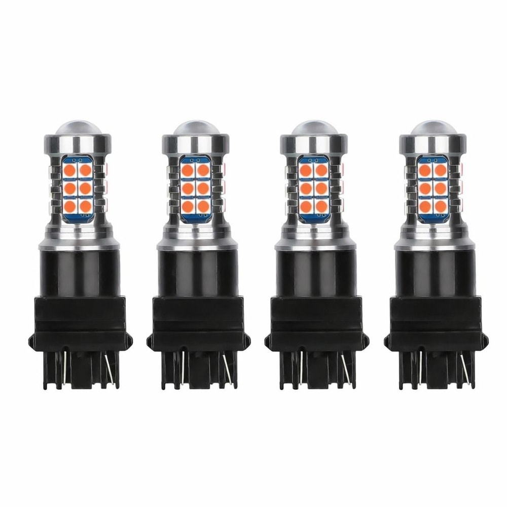 LED Red Strobe Tail Blinking Bulbs For Brake Light Warning Safety 0