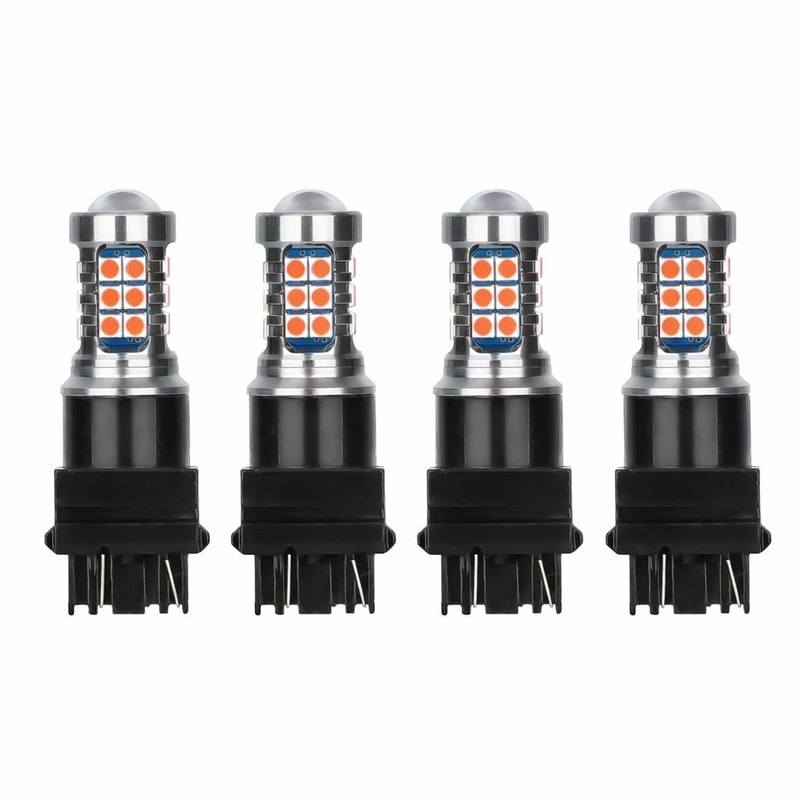 LED Red Strobe Tail Blinking Bulbs For Brake Light Warning Safety 0