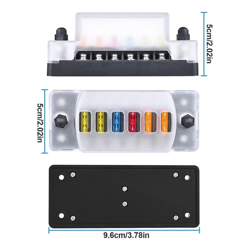 Fuse Block Kit For Boat Car Auto Power Distribution Universal Blade Holder 1