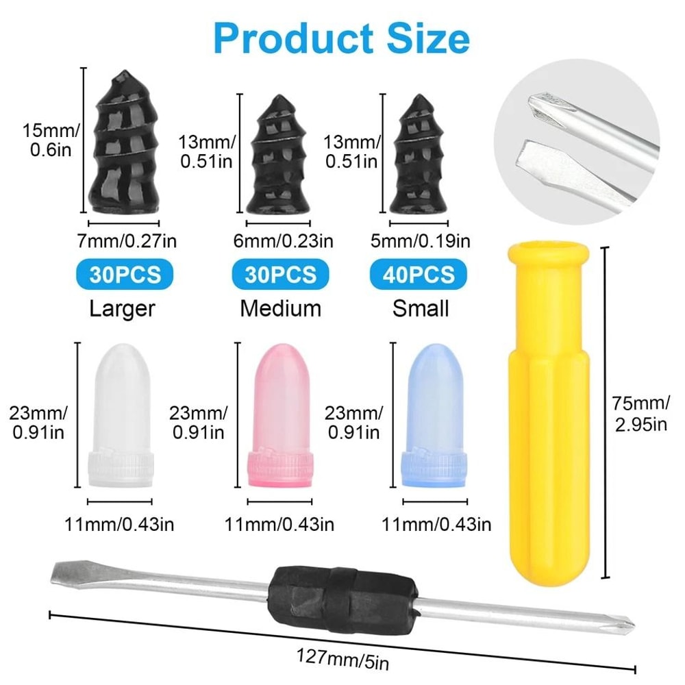 Rubber Nails Tire Repair Screws For Tyre Puncture Durable Tire Repair Solution 1