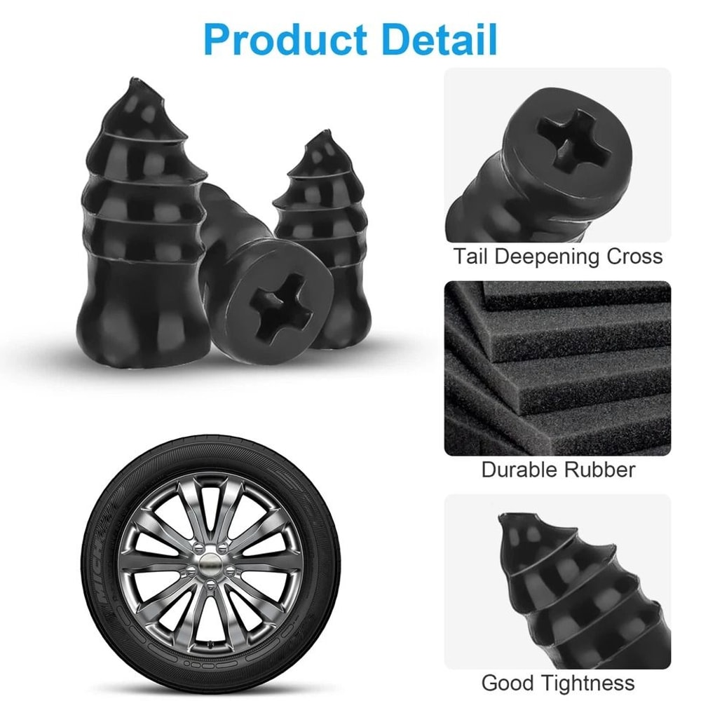 Rubber Nails Tire Repair Screws For Tyre Puncture Durable Tire Repair Solution 7