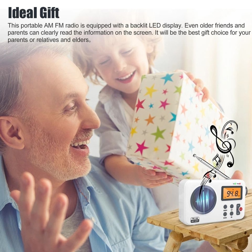 Clear Loud Digital Radio Player With LCD Screen And Rechargeable Battery 4