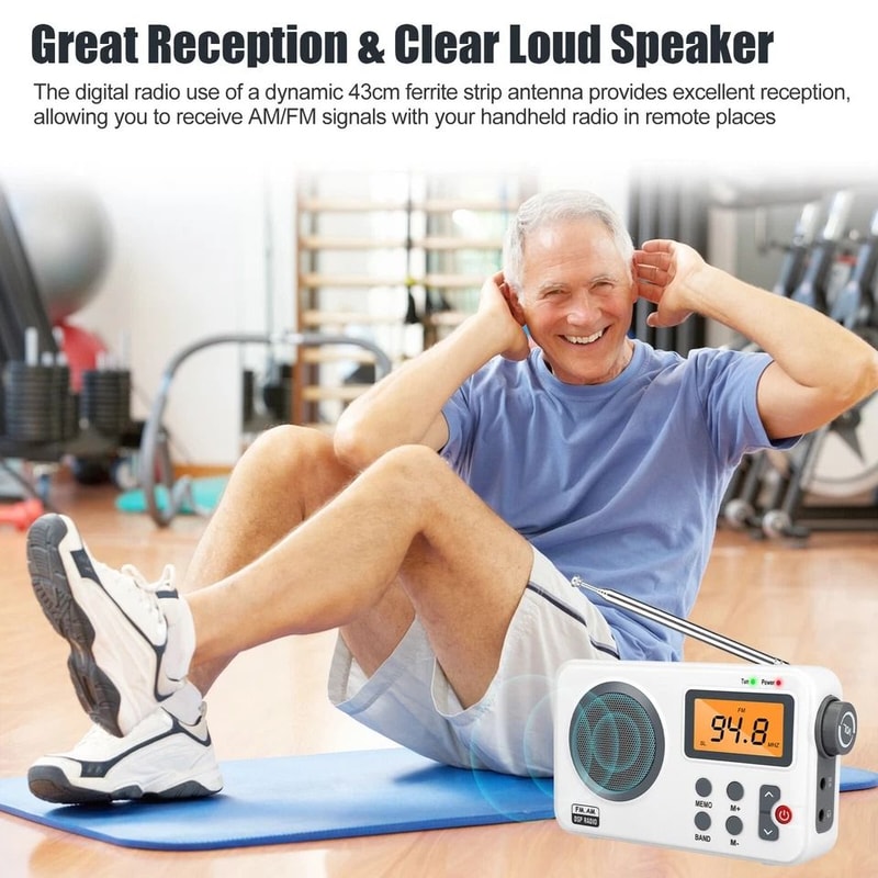 Clear Loud Digital Radio Player With LCD Screen And Rechargeable Battery 10