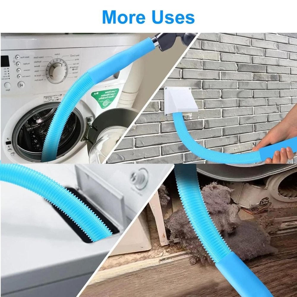 Dryer Vent Cleaning Kit Vacuum Hose Attachment With Lint Remover Brush For Washer 3
