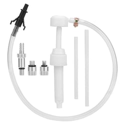 marine boat lower unit gear oil pump, compatible with standard quart bottles for outboard motors