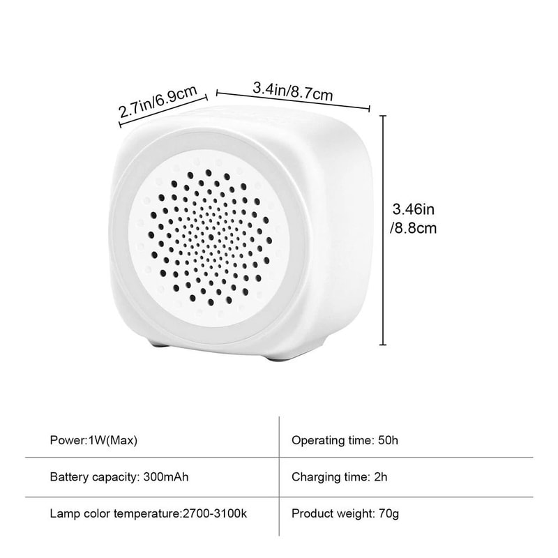 Soothing Sound Night Light Mini White Noise Sleep Machine For Bedroom 3