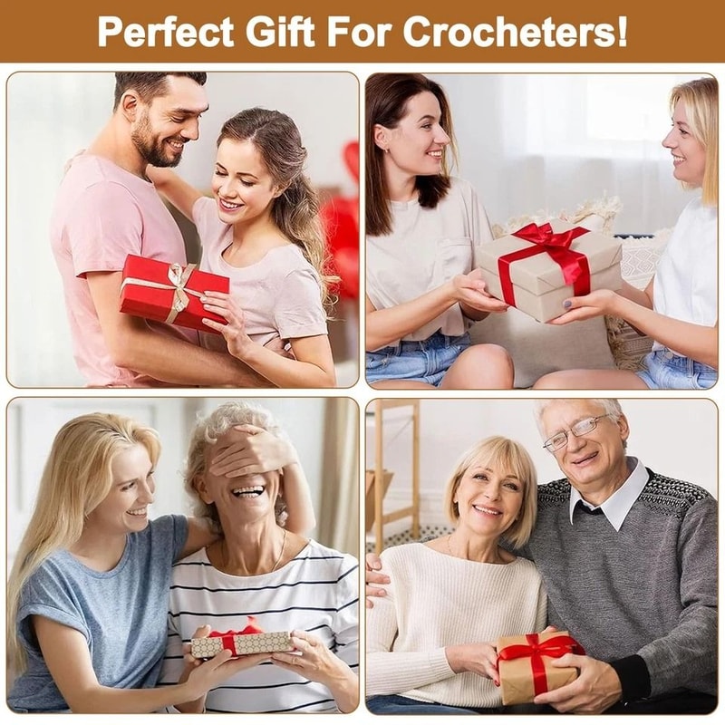 Complete Crochet Hooks Set Ergonomic Soft Grip Handle Alloy Knitting Tool 1