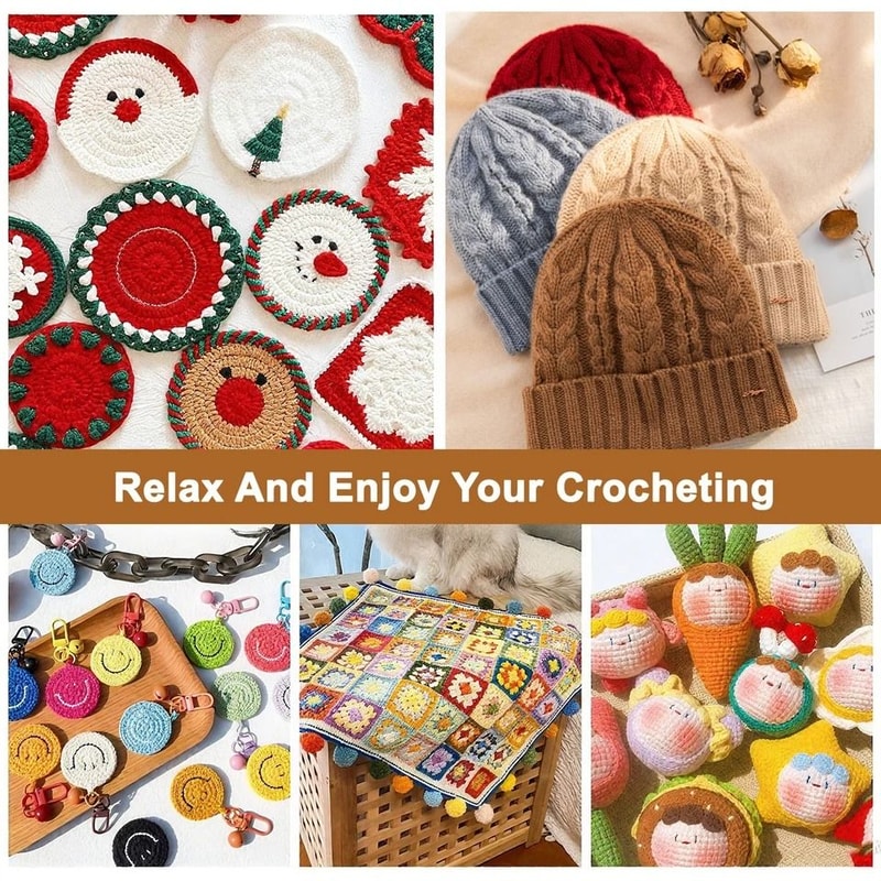 Complete Crochet Hooks Set Ergonomic Soft Grip Handle Alloy Knitting Tool 3