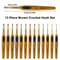 Complete Crochet Hooks Set Ergonomic Soft Grip Handle Alloy Knitting Tool 6