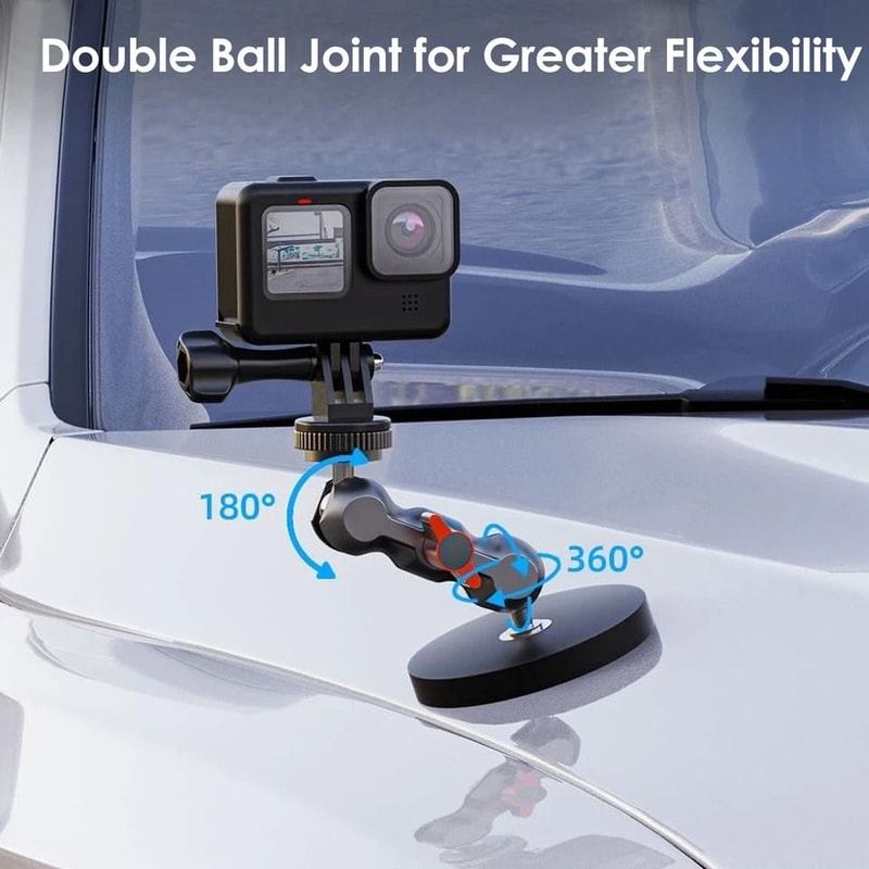Adjustable Magnetic Camera Mount UltraStrong Ball Head Mount For Cameras Smartphones And More 3