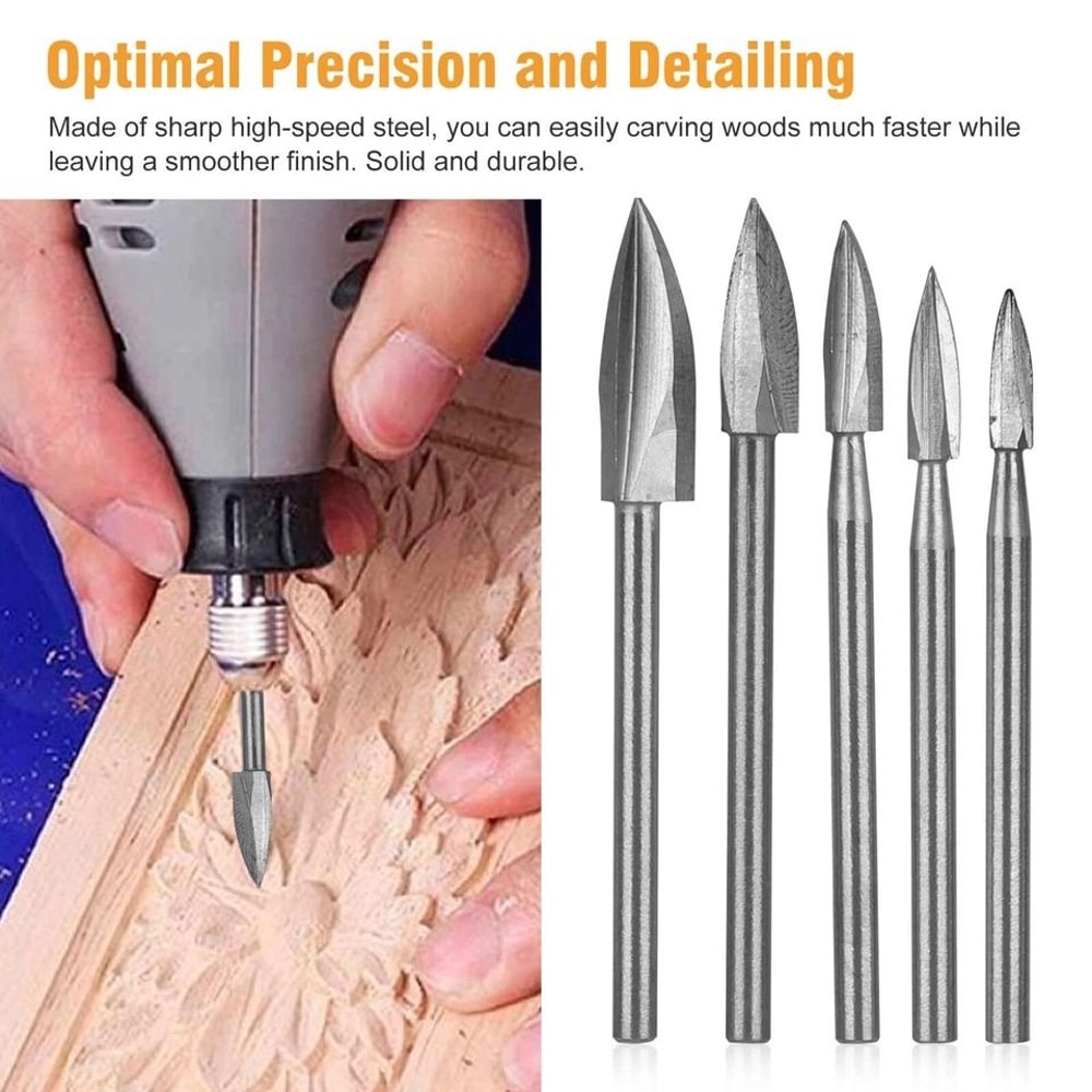 Wood Carving Drill Bits Set Engraving Cutter 7