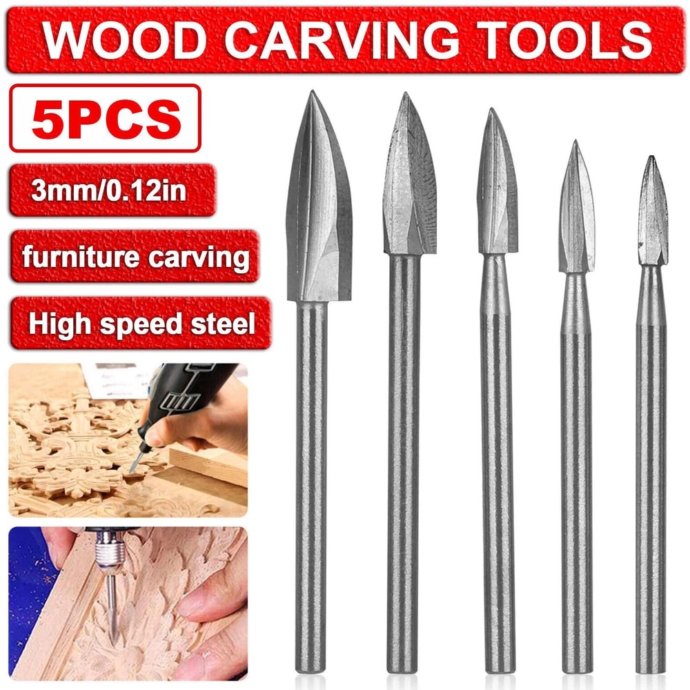 Wood Carving Drill Bits Set Engraving Cutter 8