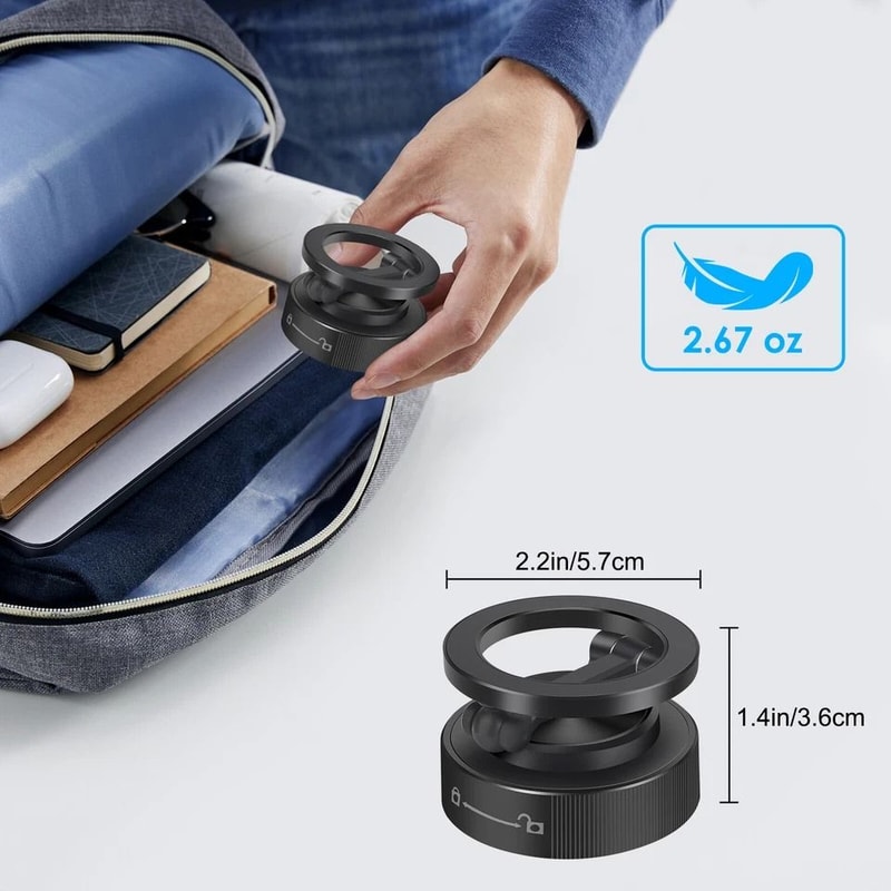 Car Phone Holder Vacuum Magnetic Mount Suction Cup Foldable MagSafe Compatible 1