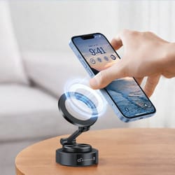 car phone holder, vacuum magnetic mount, suction cup foldable, magsafe compatible