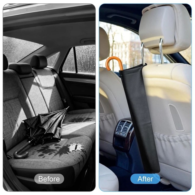 Waterproof Car Umbrella Holder With Strap Seat Back Storage Bag For Umbrella 3