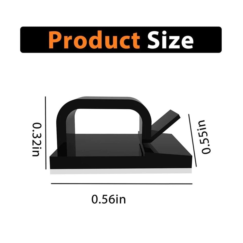 SelfAdhesive Cable Clips For Cord Management Wire Tie Holders Clamp Organizer 2