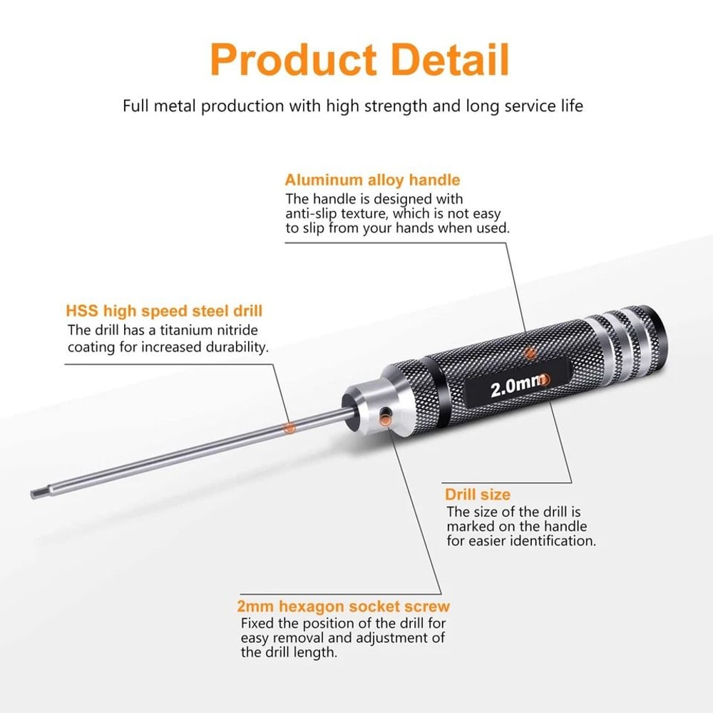 RC Tools Kit Hex Screwdrivers For Helicopter Boat And Drone Repair 4
