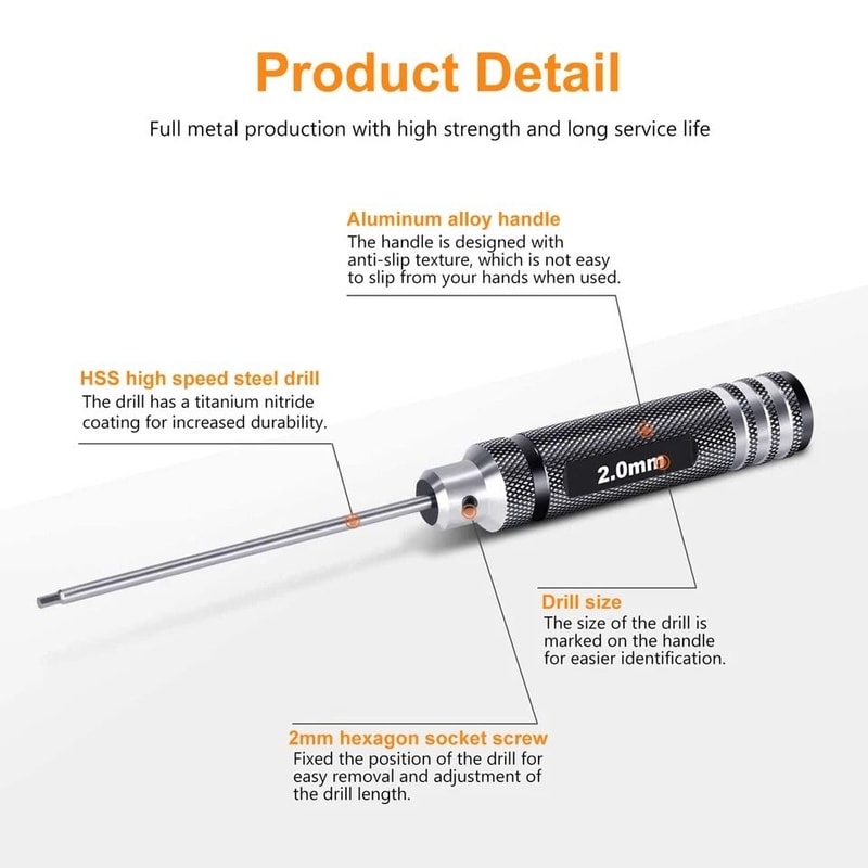 RC Tools Kit Hex Screwdrivers For Helicopter Boat And Drone Repair 4