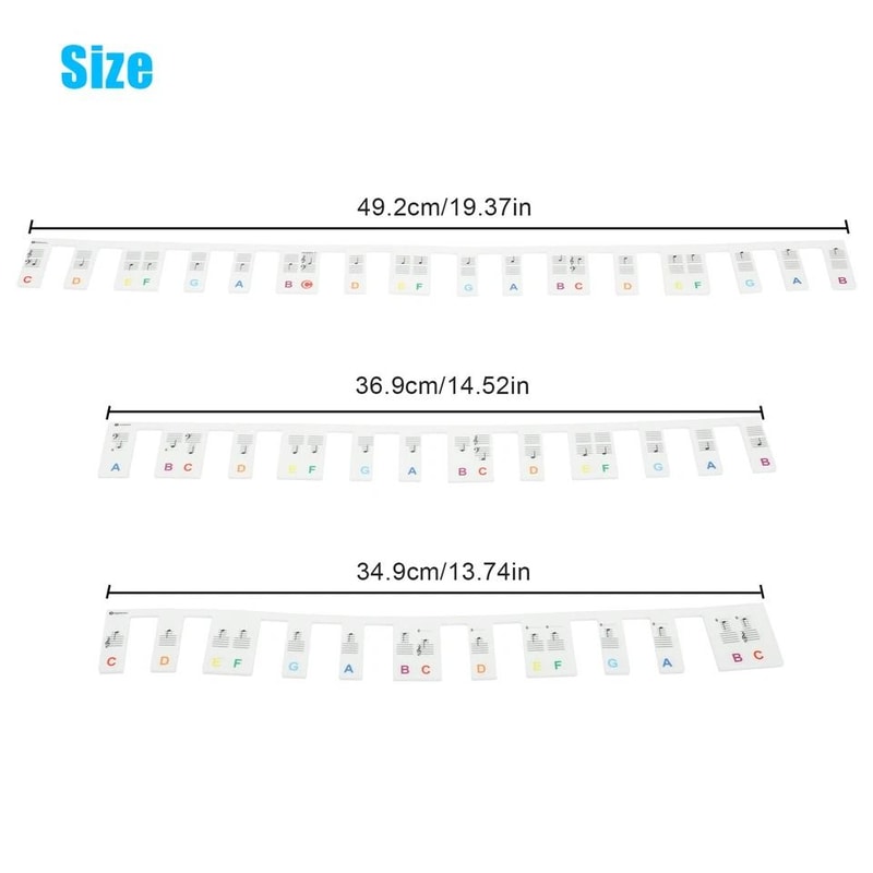 Reusable Piano Stickers Removable Silicone Keyboard Note Labels For Easy Learning 3