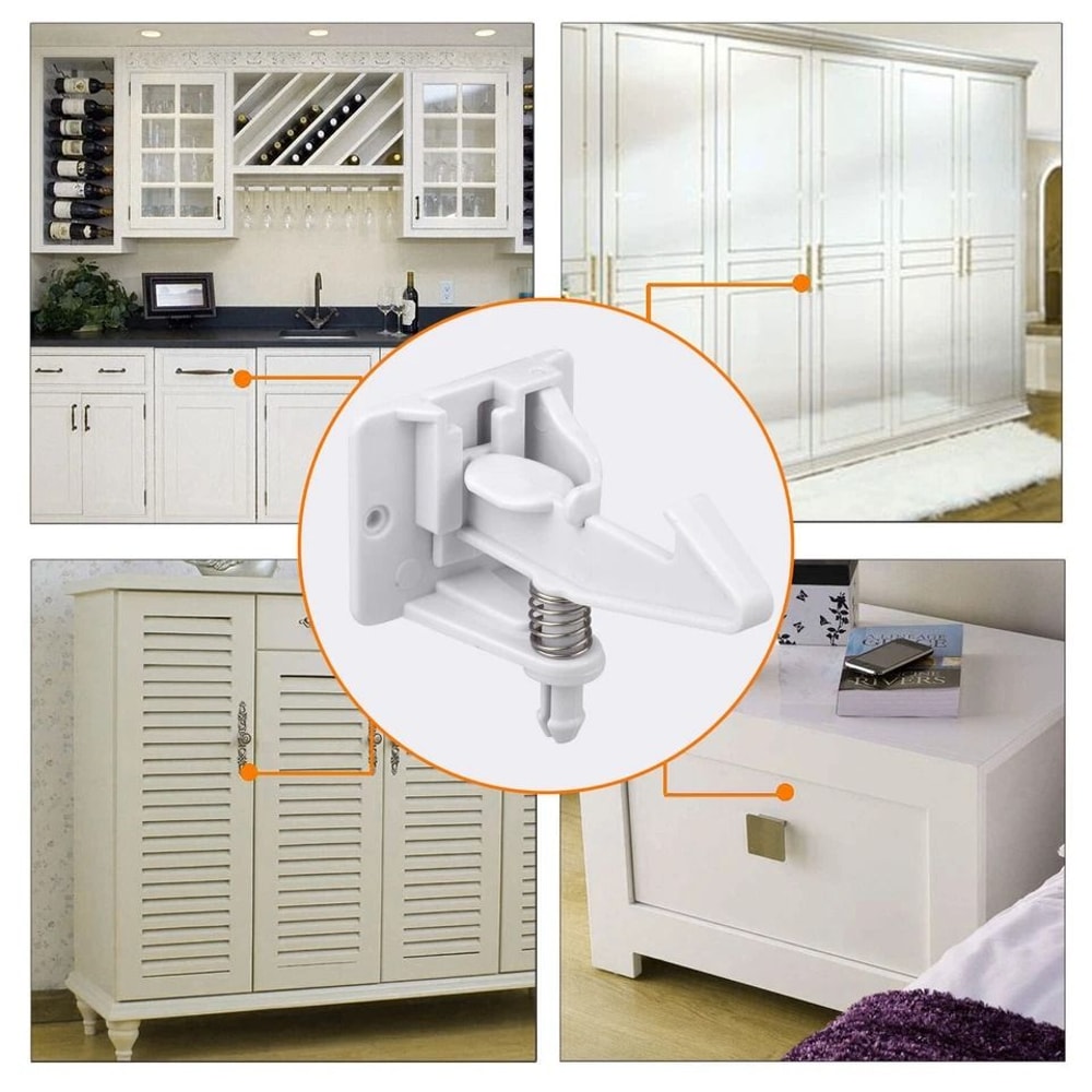 Baby Drawer Door Safety Locks Child Protection Latches Strong Cabinet Locks Secure Your Home 0